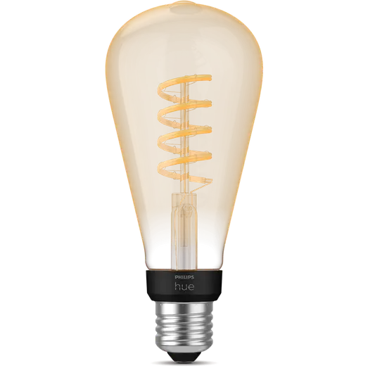 Philips Hue LED edison pære E27 7W ST72 filament hvid ambiente