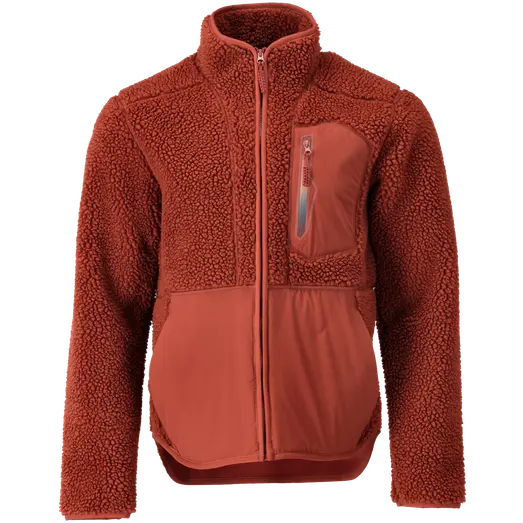 Mascot Customized fiberpelsjakke med lynlås efterårsrød