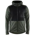Blåklæder hættetrøje Full Zip efterårsgrøn/sort