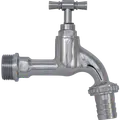 Aftapventil m/t-greb inkl slangeforskuning 3/4" mat krom 
