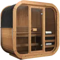 Saunatønde Icon 125 m/glasfront/dør 3 pers. Thermowood (uden ovn)