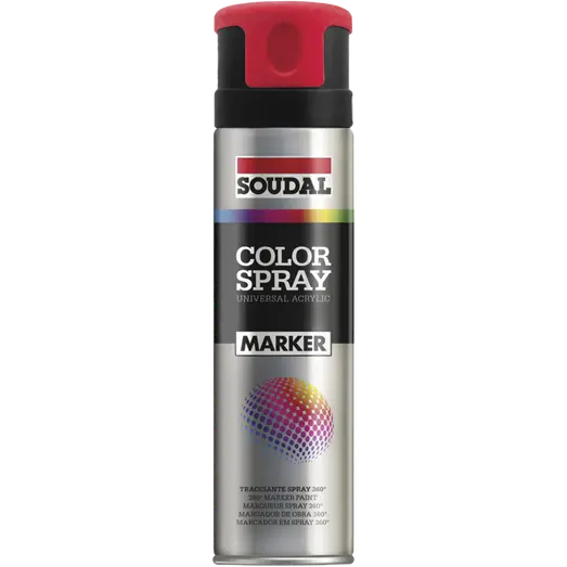 Soudal markerings spray 500 ml rød