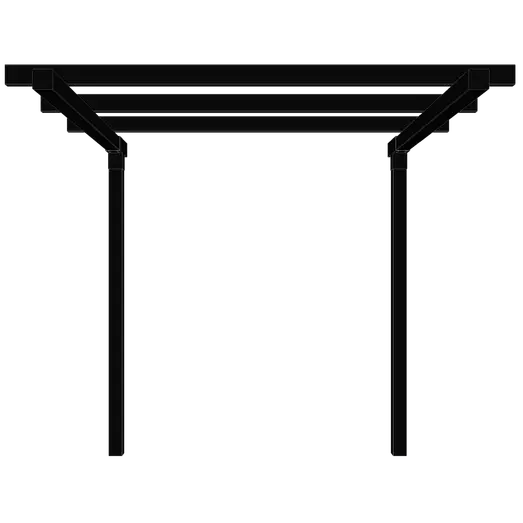 Plus pergola dobbelt forlængermodul sort