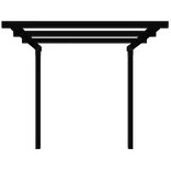 Plus pergola dobbelt forlængermodul sort