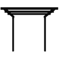 Plus pergola dobbelt forlængermodul sort