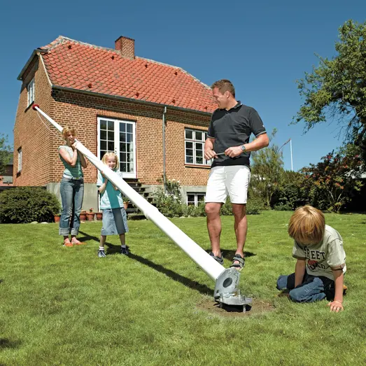 DanoMast flagstang med vippebeslag, knop, line og lineholder