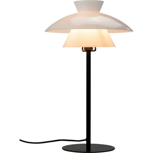 Dyberg Larsen Valby opal bordlampe 3 G9 sort