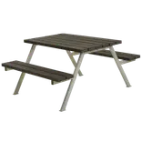 PLUS Alpha bord/bænkesæt 118 cm RePlast Sort