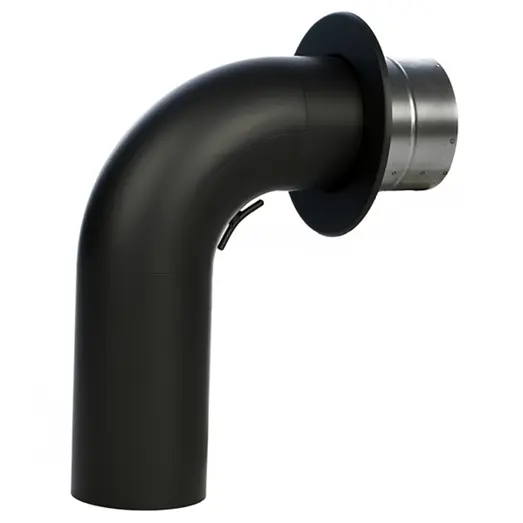 Varde fullform røgrørssæt sort, 90°