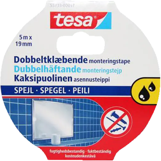 Tesa dobbeltklæbende tape 5 m x 19 mm