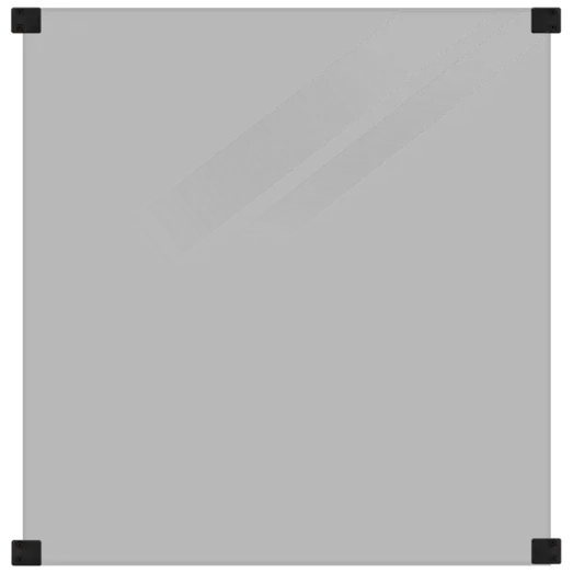 PLUS Lamineret glashegn røgfarvet gråsort 90×91 cm