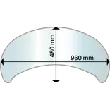 Aduro glasgulvplade til elipse 6 mm til Aduro 15 serie