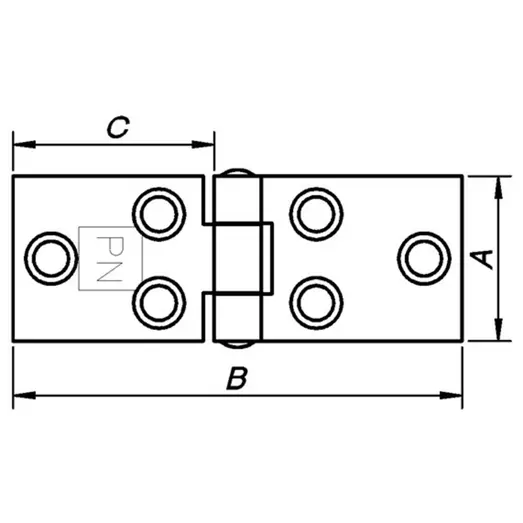 PN bladhængsel bach flap 38x88 mm elforz