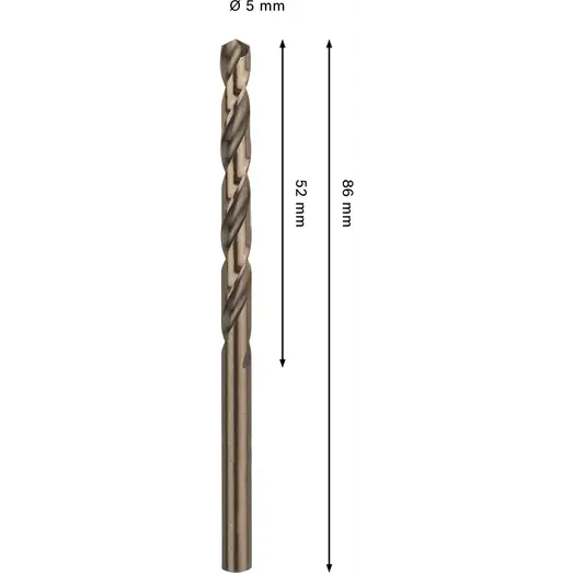 Bosch PRO Stainless Steel HSS-Co-spiralbor, 5x52x86 mm