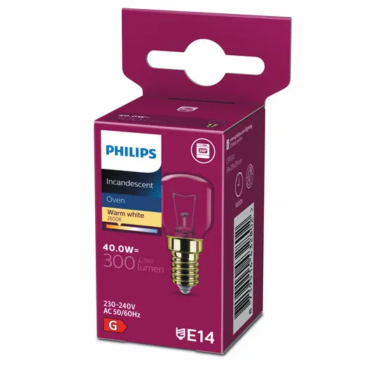 Philips ovnpære 40W E14 kronepære