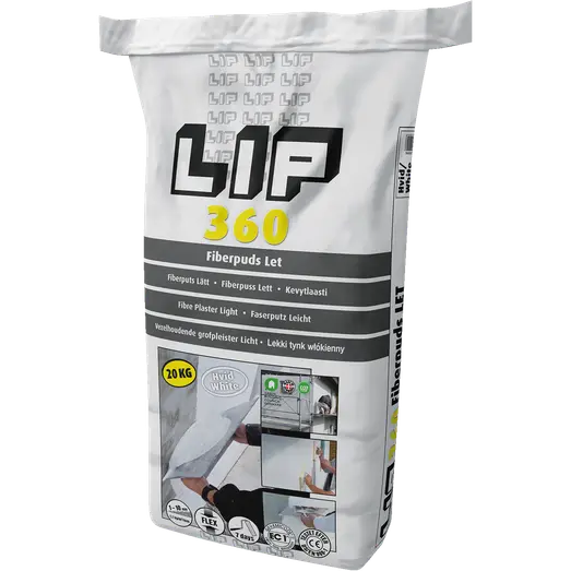 LIP 360 fiberpuds let, 20 kg, hvid