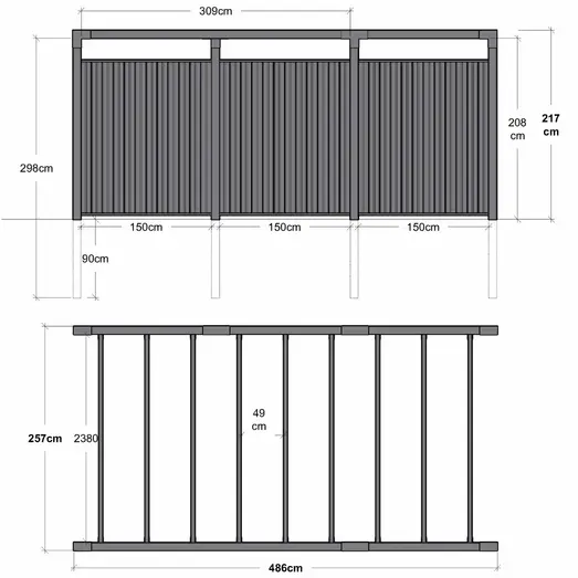 PLUS Arcade pergola m/Noor hegn model 6