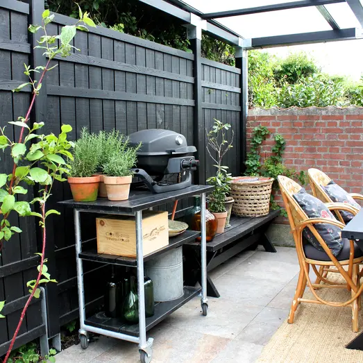 Plus Rustik enkeltlåge inkl. beslag 100 cm sort