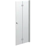 Scanbad foldedør 180 grader satin/klart glas 200x80 cm