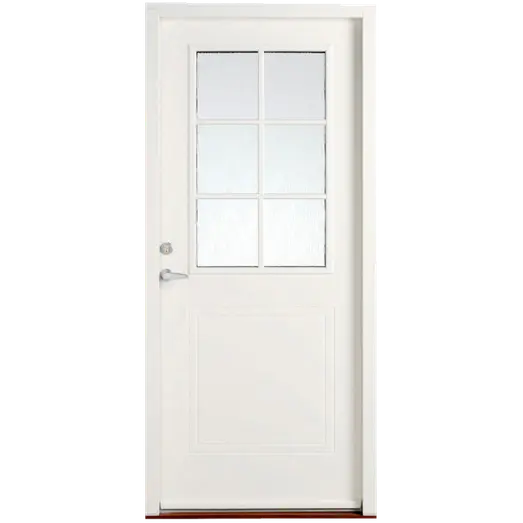 Swedoor P-400 facadedør med glas 948x2115 mm højrehængt hvid