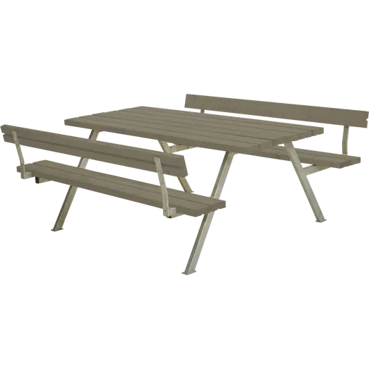 Plus Alpha bord- og bænkesæt med 2 ryglæn 177 cm