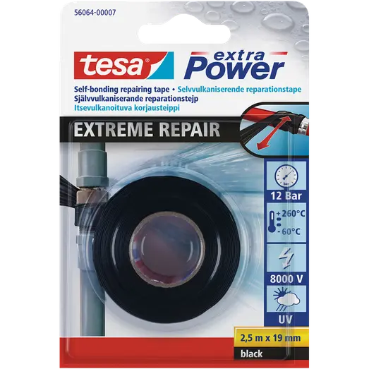 Tesa Extra Power® reparationstape 19 mm x 2,5 m sort