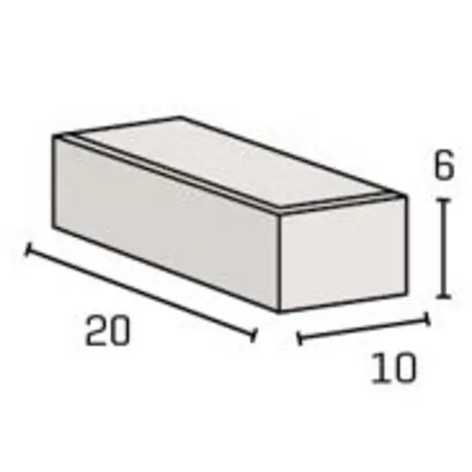 IBF Hollændersten Grå - 10x20x6 cm