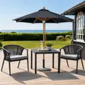 Fur parasol Ø3 m sort