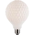 Nordlux Deco E27 G125 dim checked dekorativ pære 3000K opal hvid