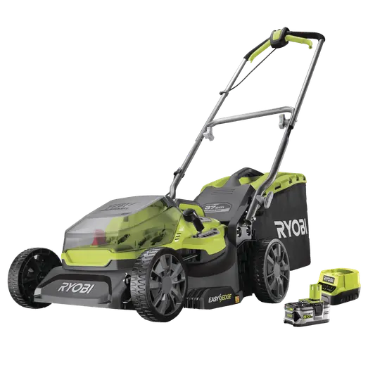 Ryobi RY18LMX37A-150 plæneklipper 1x5.0 Ah batteri og lader 18V ONE+