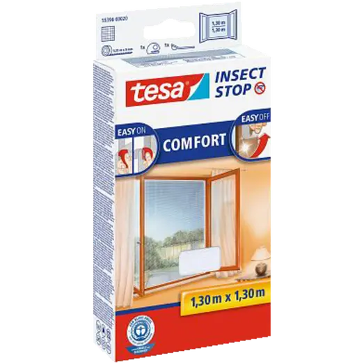 Tesa®Insect Stop Insektnet Comfort t/vinduer 1,3x1,3 m hvid