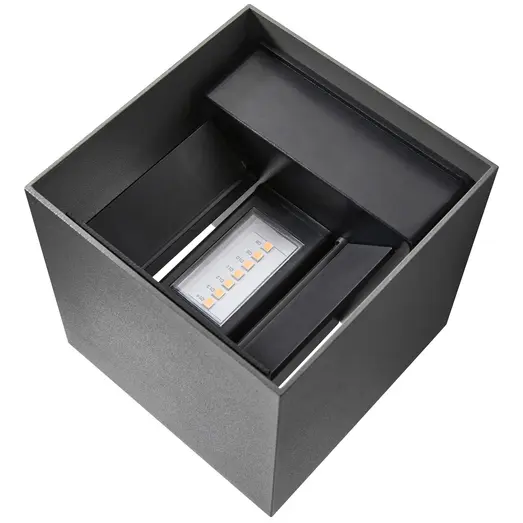 Nordlux Milda kubi udendørs LED væglampe antracit