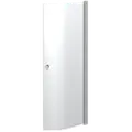 Scanbad brusedør halvrund satin/klart glas model 90