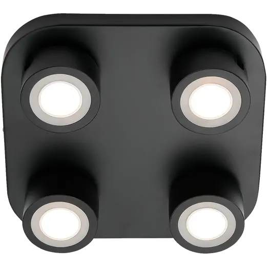 Nordlux Clyde 4-spot LED loftslampe sort 