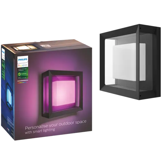 Philips Hue Econic udendørs væglampe 15W sort