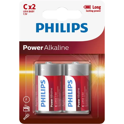 Philips Power Alkaline LR14 2-blister batteri