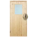 Plus udhusdør standard panel med vindue inkl. karm/montagesæt VU
