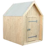 PLUS Classic legehus 144×124 cm ubehandlet inkl. tagpap/alulister