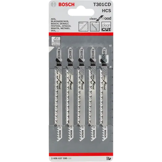 Bosch Stiksavklinge T 301 CD 117 mm