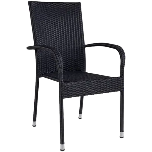 Nordsø stabelbar havestol 63x95x55,5 cm sort
