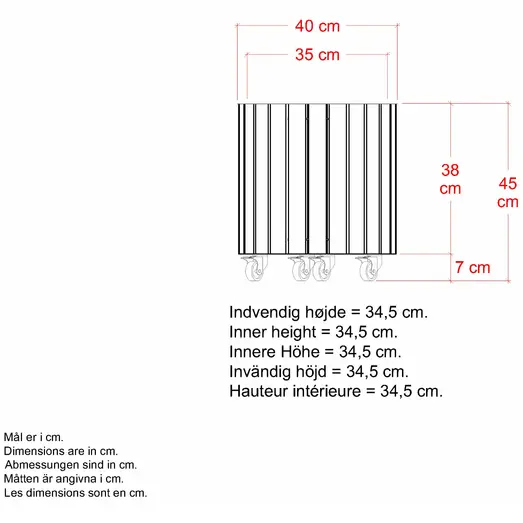 PLUS Circle plantekasse Sort Ø40/45 cm
