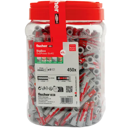 Fischer universaldybel 8x40mm 450 stk.