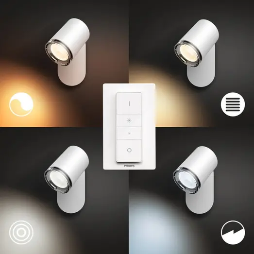 Philips Hue White ambiance Adore enkelt spot til badeværelse GU10 LED