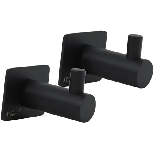 ADORA® håndklædekroge 4  cm sort 2 stk.