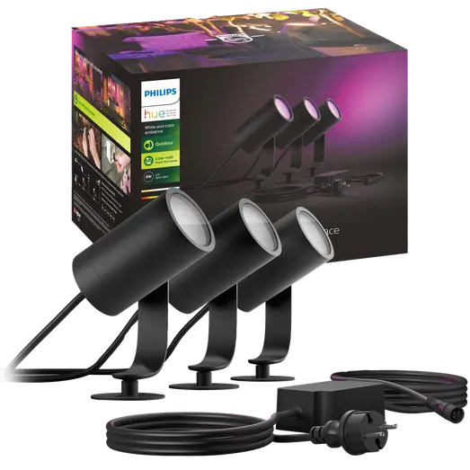Philips Hue Lily udendørs LED basissæt m/3 spots