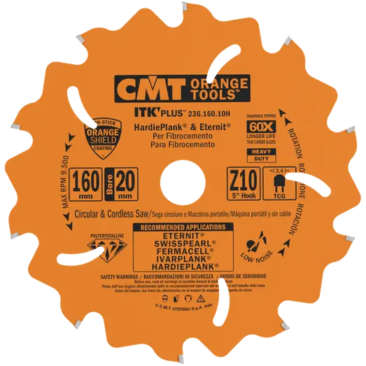 CMT savklinge m/diamantskær til fibercement 160x2,4x20 Z10F