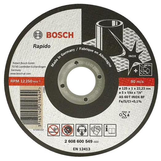 Bosch skæreskive Rapido til rustfristål og metal Ø125 mm