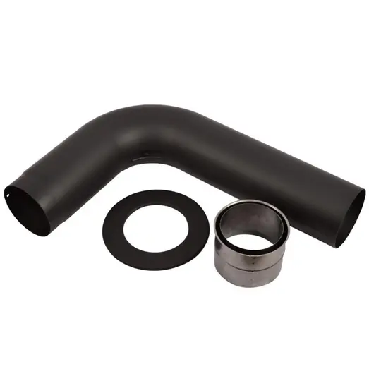 Varde fullform røgrørssæt sort, 90°