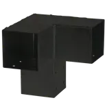 Plus Cubic hjørnebeslag t/stolpe dobbelt sort