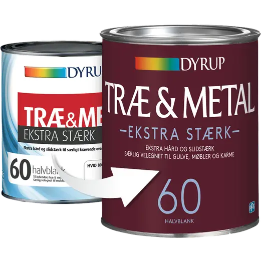 Dyrup træ og metalmaling ekstra stærk 60 hvid